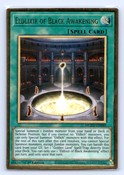 Eldlixir of Black Awakening - MGED-EN049 - Premium Gold Rare 1st Edition Yugioh - Image 1