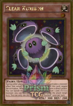 Clear Kuriboh gold rare MVP1-ENG47 Yugioh - Image 1