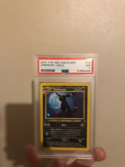 Umbreon 13/75 Holo Neo Discovery Pokemon Card PSA 7 - Image 1