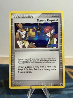 Mary's Request Reverse Holo Stamped 86/115 EX Unseen Forces 2005 Pokemon Card MP - Image 1