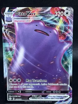 Pokemon TCG Ditto VMAX Shining Fates Holo Ultra Rare Card 051/072 Mint Condition - Image 1