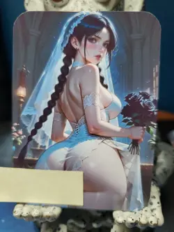 1/1 Only 1 Made Wednesday Addams Wedding Dress Southern Customs Waifu Card - Image 1
