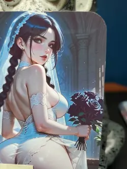 1/1 Only 1 Made Wednesday Addams Wedding Dress Southern Customs Waifu Card - Image 3