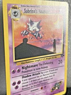 Sabrina’s Haunter 55/132 Gym Challenge Pokemon Card LP Vintage 2000 - Image 2