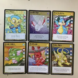 Neopets TCG: Starter Set - Lot of All 6 Starter Cards RARE 2003 - Image 1