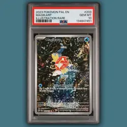 2023 POKEMON PAL EN-PALDEA EVOLVED ILLUSTRATION RARE #203 MAGIKARP PSA 10 - Image 1