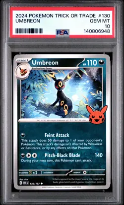 2024 POKEMON TRICK OR TRADE #130 UMBREON PSA 10 - Image 1