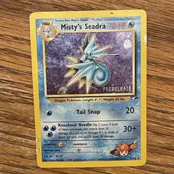 Misty's Seadra 9/132 2000 Gym Heroes Prerelease Holo Pokemon - Image 1