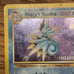 Misty's Seadra 9/132 2000 Gym Heroes Prerelease Holo Pokemon - Image 3