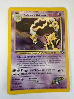 Pokemon TCG Sabrina's Alakazam Gym Challenge 16/132 Holo Rare 2000 80 HP - Image 1