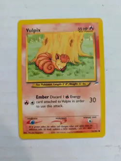 Vulpix 91/105 Pokemon Neo Destiny Common Non Holo NM/MINT 2002 box-S2 - Image 1