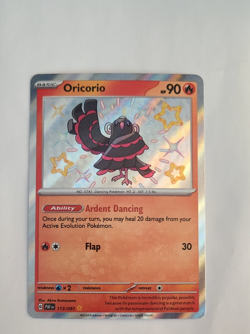 Pokemon 2024 Paldean Fates Oricorio 113/91 Holo Rare Baby Shiny NM - Image 1