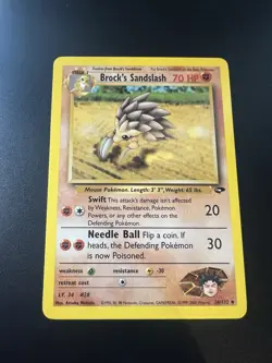 Brock’s Sandslash 36/132 Gym Challenge Unlimited 2000 Pokemon Card Uncommon NM - Image 1