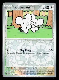 Tandemaus 157/191 Surging Sparks NM Reverse Holo Pokemon Card TCG - Image 1