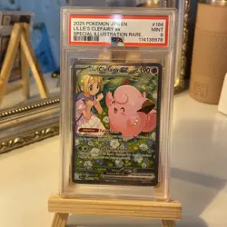 Pokemon TCG Journey Together Lillie's Clefairy EX Card 184/159 Sir PSA9 Mint - Image 1