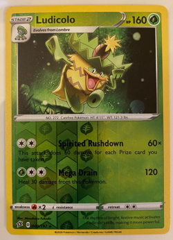 Ludicolo 009/192 Swsh02: Rebel Clash Reverse Holo Pokemon Card - Image 1