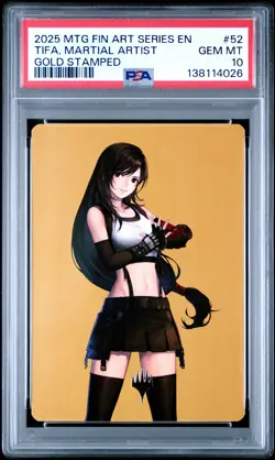 2025 Magic The Gathering Final Fantasy Art Series #52 Tifa, Martial Artist PSA10 - Image 1