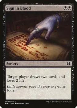 Sign in Blood Modern Masters 2015 MM32 (097/249) MTG Magic LP/NM BULK DISCOUNT - Image 1