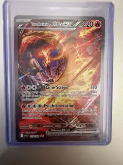 Pokemon Team Rocket's Moltres EX Foil 229/182 Fire Basic English Card DRI Set - Image 3