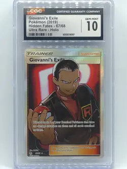 Pokemon 2019 Hidden Fates Giovanni's Exile Trainer 67/68 CGC 10 Gem Mint 💎 - Image 2