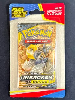 Unbroken Bonds Booster Pack Factory Sealed Blister SM Pokemon TCG - Near Mint NM - Image 1