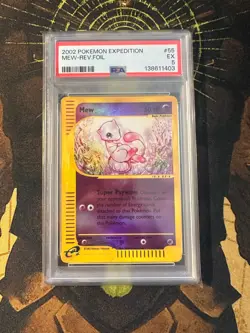 Pokemon Mew 55/165 Expedition Reverse Holo PSA 5 - Image 1