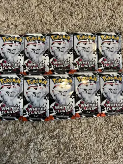 Pokemon TCG White Flare Booster Packs ENGLISH Lot Of 10 - Image 1