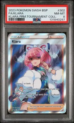 Black Star Promo Klara Premium Tournament Collection # 302 Full Art Klara PSA 8 - Image 1