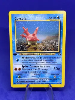 Corsola - 1st Edition - 37/75 Neo Discovery - Pokemon TCG - 2001 LP - Image 1
