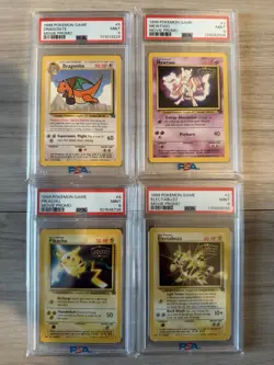 1999 Pokemon Movie Promo PSA 9 Mewtwo Dragonite Pikachu Electrabuzz Black Star - Image 1