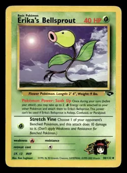 Erika's Bellsprout 38/132 Uncommon Gym Challenge WOTC Pokemon MP - Image 1