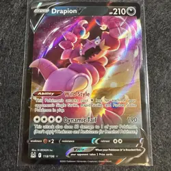 Pokemon TCG Drapion V SWSH Lost Origin 118/196 Ultra Rare Holo - Image 1
