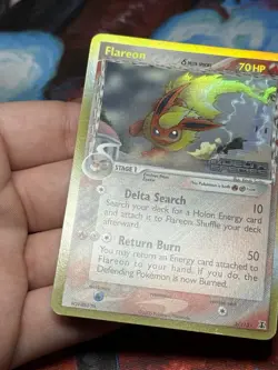 2005 Flareon Reverse Holo Pokemon EX Delta Species Stamped 5/113 Light Played LP - Image 4