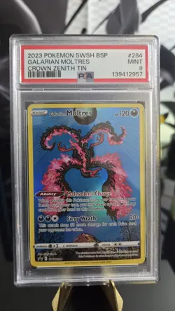 2023 POKEMON SWSH284 GALARIAN MOLTRES SWSH PROMO HOLO PSA 9 SWORD & SHIELD - Image 1