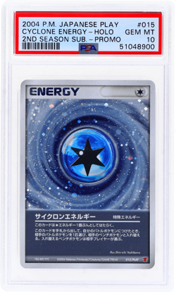 2004 Pokemon Japanese Play Promo Cyclone Energy PSA 10 - Image 1