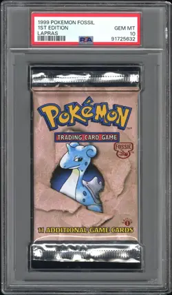 PSA 10 - 1999 WOTC Pokemon Fossil 1st Edition Lapras Pack GEM MINT! - Image 1