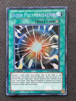 Yugioh Super Polymerization 1st Edition Secret Rare RYMP-EN029 LP - Image 1