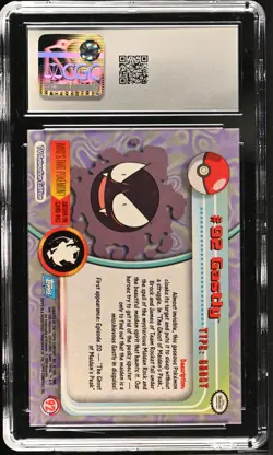 CGC 10 GEM MINT Gastly 2000 Series 2 Topps 92 Pokemon Card - Image 2