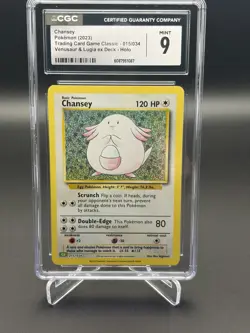 Pokemon TCG Chansey 015/034 CLV 2023 Classic English Card CGC 9 MINT - Image 1