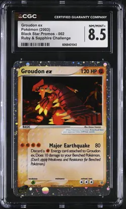 CGC 8.5 Groudon ex 2003 Black Star Promos 002 Holo Pokemon Card - Image 1