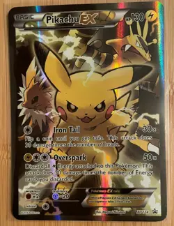 Pokemon Pikachu EX XY124 Black Star Promo 2016 Holo Card TCG - Image 1