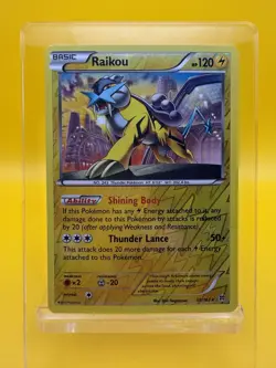 ⚡Raikou 55/162 Reverse Holo Rare XY Breakthrough Pokemon Card 2015 MP Creased - Image 1