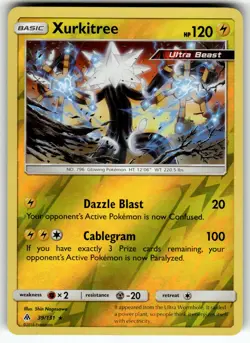 Xurkitree 39/131 SM - Forbidden Light LP Pokemon Card TCG - Image 1