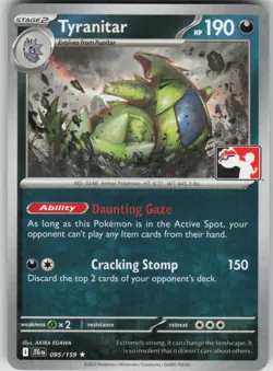 Pokemon TCG Tyranitar Rare Prize Pack Series Cards 095/159 - Image 1