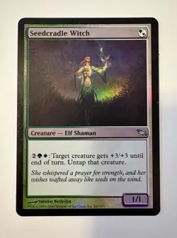 Magic The Gathering, Seedcradle Witch Shadowmoor Foil. MP-LP - Image 1