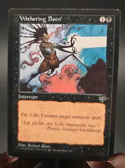 Withering Boon Mirage MTG Regular Lightly Played - Image 1
