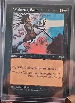 Withering Boon Mirage MTG Regular Lightly Played - Image 3