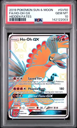 PSA 10 HO-OH GX SV50/SV94 FULL ART SHINY HIDDEN FATES POKEMON ✨ - Image 1