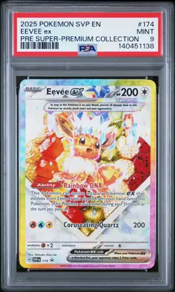 2025 POKEMON SVP EN-SV BLACK STAR PROMO #174 EEVEE EX PSA 9 - Image 1