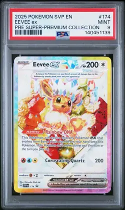 2025 POKEMON SVP EN-SV BLACK STAR PROMO #174 EEVEE EX PSA 9 - Image 3